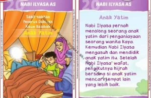 Download Kartu Kuartet Printable Kisah 25 Nabi dan Rasul, Nabi Ilyasa dan Anak Yatim (81)