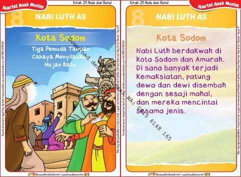 Download Kartu Kuartet Printable Kisah 25 Nabi dan Rasul, Nabi Luth dan Kota Sodom (30)