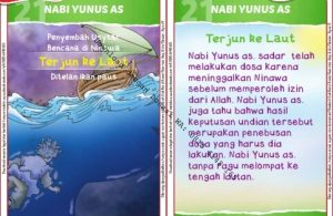 Download Kartu Kuartet Printable Kisah 25 Nabi dan Rasul, Nabi Yunus Terjun ke Laut (84)