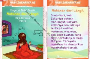 Download Kartu Kuartet Printable Kisah 25 Nabi dan Rasul, Nabi Zakariya Melihat Makanan dari Langit (87)