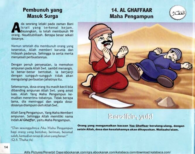 Ebook 99 Asmaul Husna for Kids Al Ghaffaar, Pembunuh yang Masuk Surga (16)