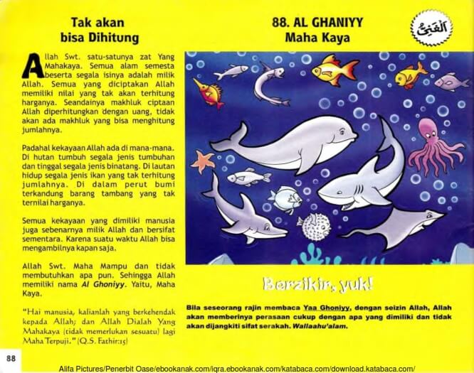 Ebook 99 Asmaul Husna for Kids, Al Ghaniyy, Tak akan Bisa Dihitung (90)