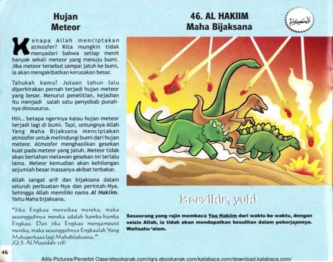 Ebook 99 Asmaul Husna for Kids, Al Hakiim, Hujan Meteor (48)