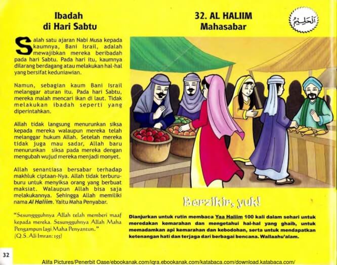 Ebook 99 Asmaul Husna for Kids Al Haliim, Ibadah di Hari Sabtu (34)