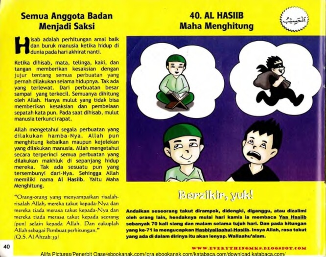 Ebook 99 Asmaul Husna for Kids, Al Hasiib, Semua Anggota Badan Menjadi Saksi (42)