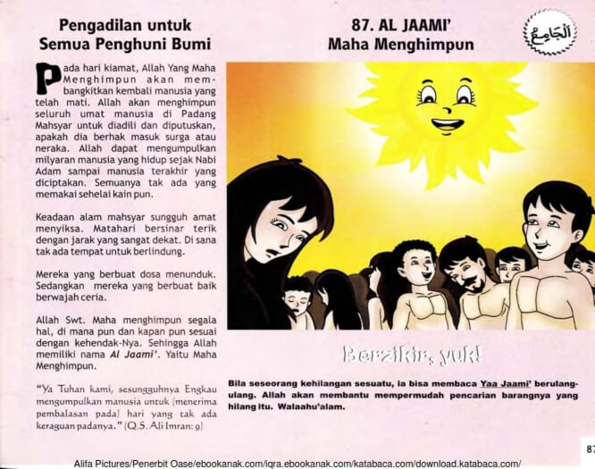 Ebook 99 Asmaul Husna for Kids, Al Jaami', Pengadilan untuk Semua Penghuni Bumi (89)