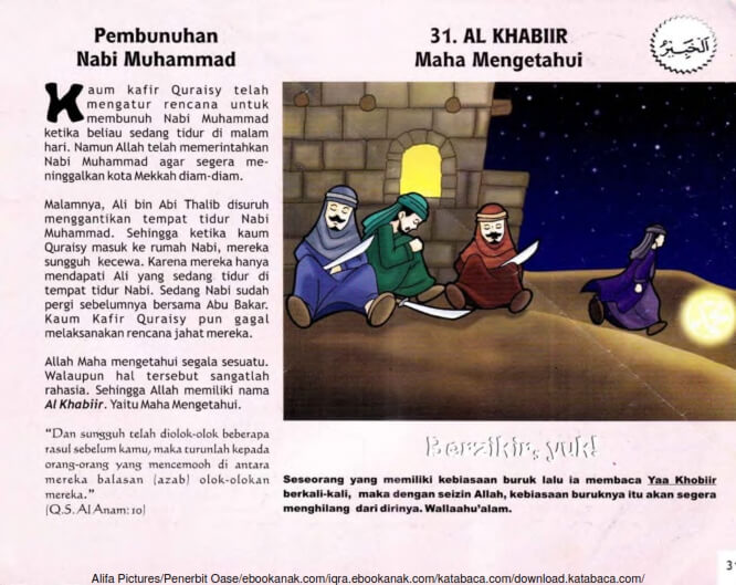 Ebook 99 Asmaul Husna for Kids Al Khabiir, Pembunuhan Nabi Muhammad (33)