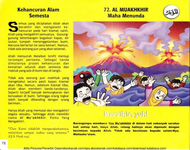 Ebook 99 Asmaul Husna for Kids, Al Muakhkhir, Kehancuran Alam Semesta (74)