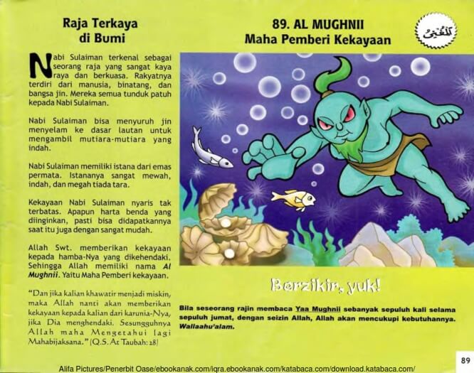 Ebook 99 Asmaul Husna for Kids, Al Mughnii, Raja terkaya di Bumi (91)