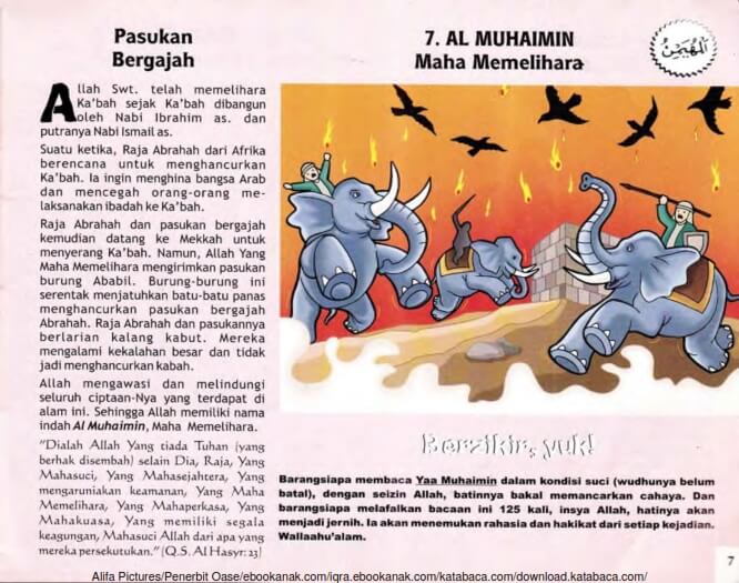 Ebook 99 Asmaul Husna for Kids Al Muhaimin, Pasukan Bergajah (9)