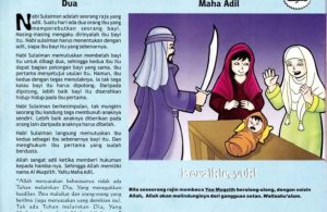 Ebook 99 Asmaul Husna for Kids, Al Muqsith, Bayi Dipotong Dua (88)