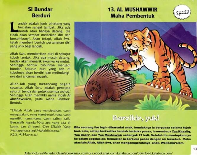 Ebook 99 Asmaul Husna for Kids Al Mushawwir, Si Bundar Berduri (15)