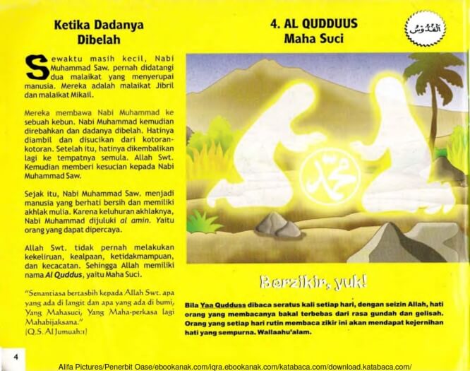 Ebook 99 Asmaul Husna for Kids Al Qudduus, Ketika Dadanya Dibelah (6)