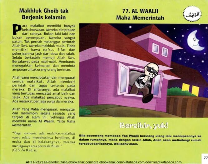 Ebook 99 Asmaul Husna for Kids, Al Waali, Makhluk Ghoib tak Berjenis Kelamin (79)