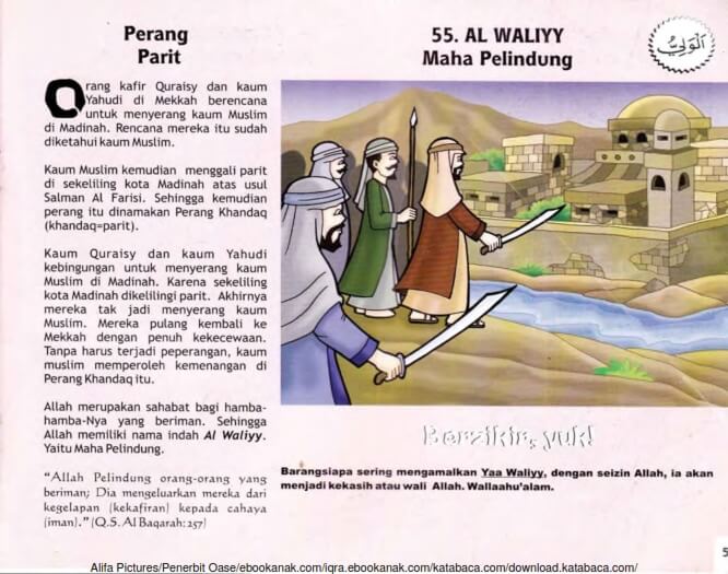 Ebook 99 Asmaul Husna for Kids, Al Waliyy, Perang Parit (57)