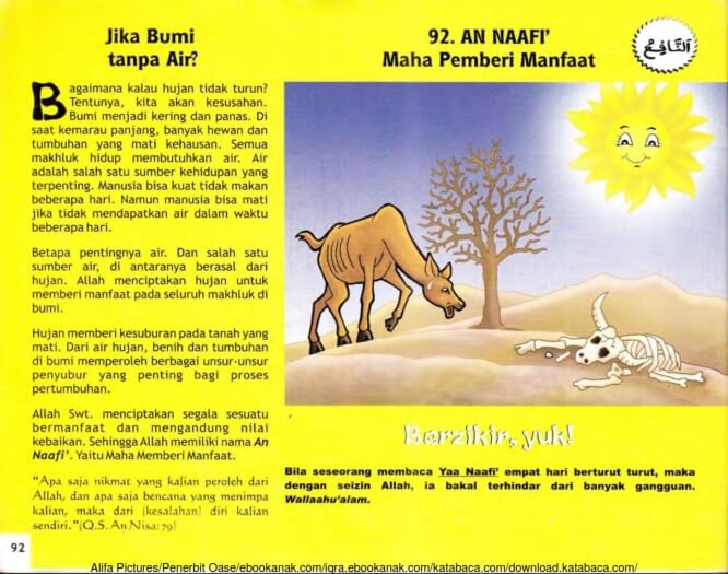 Ebook 99 Asmaul Husna for Kids, An Naafi', jika Bumi tanpa Air (94)