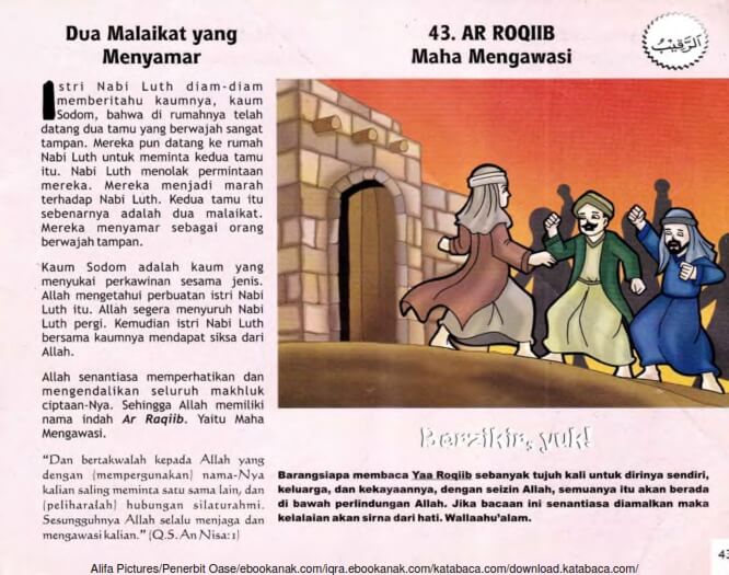 Ebook 99 Asmaul Husna for Kids, Ar Roqiib, Dua Malaikat yang Menyamar (45)