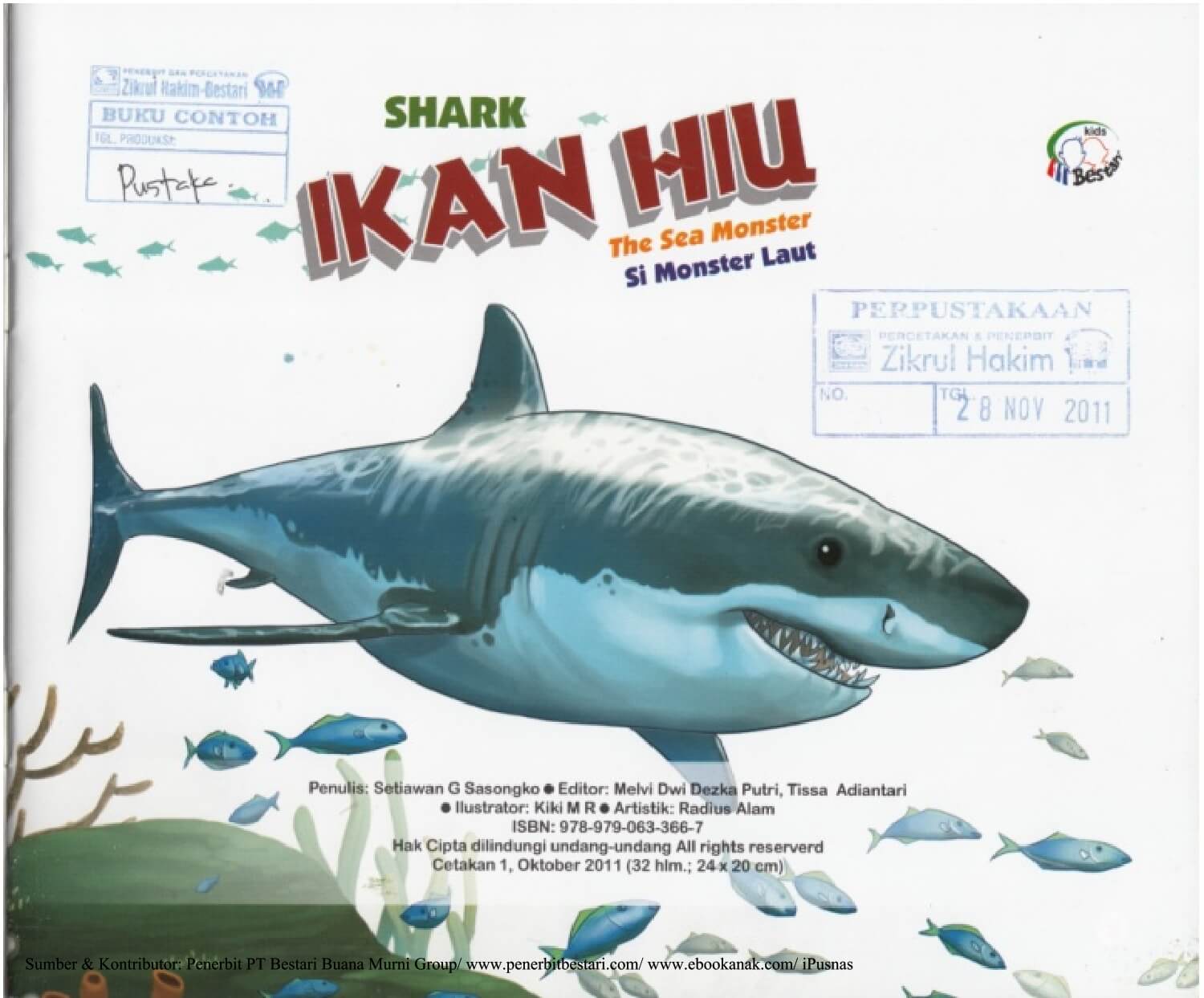 Ebook Ikan Hiu Si Monster Laut | Ebook Anak