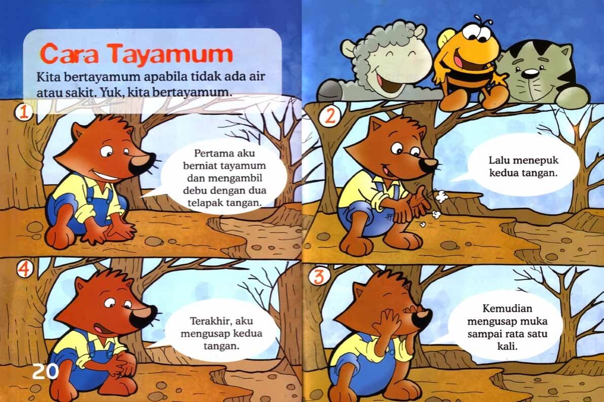 Ebook Seri Fiqih Anak, Asyiknya Aku Bersuci, Cara Tayamum (12)