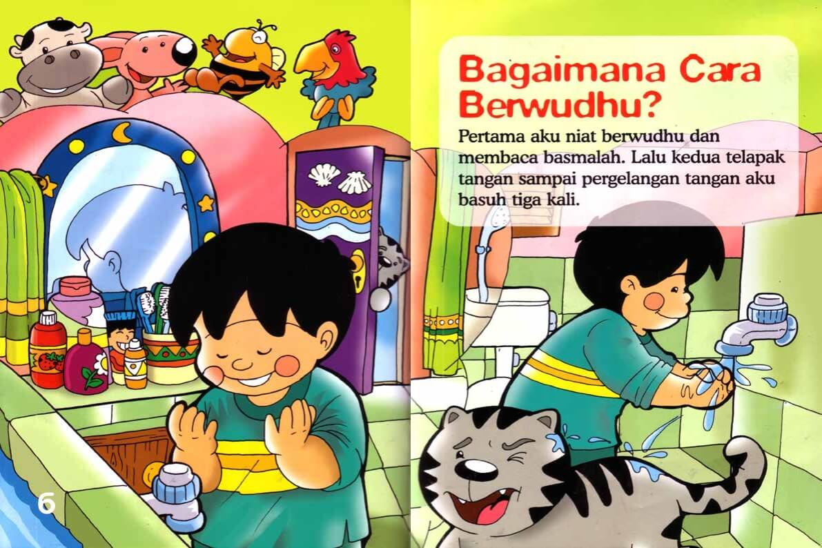 Ebook Seri Fiqih Anak Asyiknya Aku Berwudhu, Bagaimana Cara Berwudhu (5)