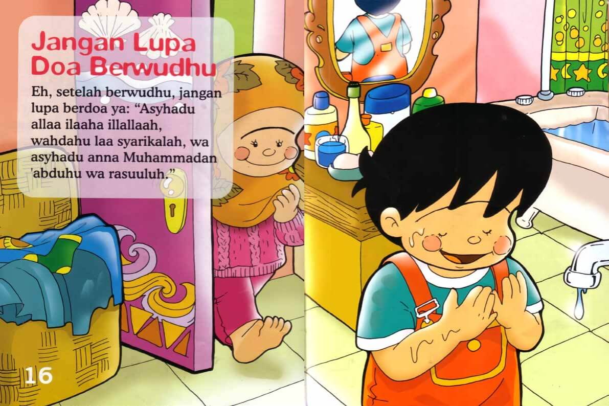 Ebook Seri Fiqih Anak Asyiknya Aku Berwudhu, Jangan Lupa Doa Berwudhu (10)