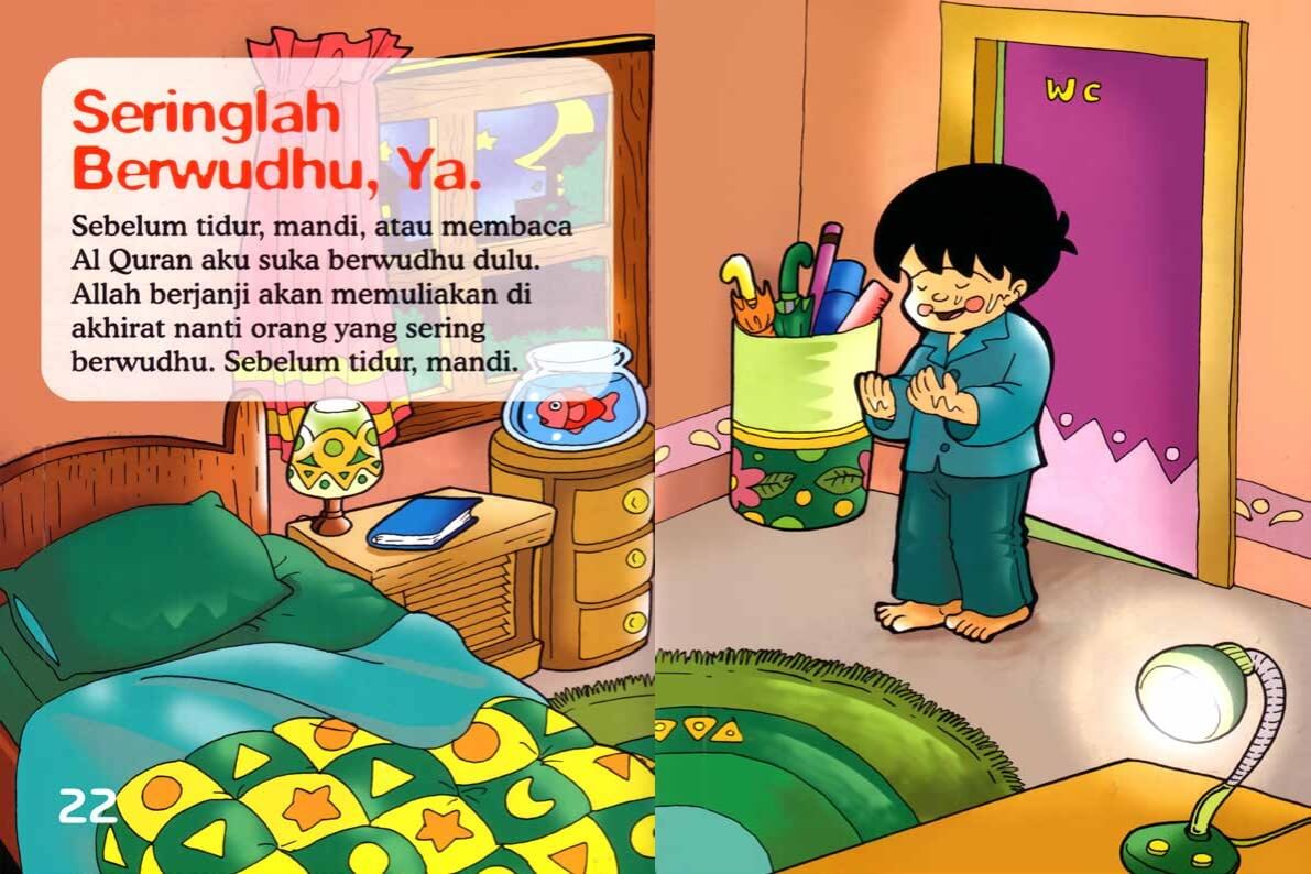 Ebook Seri Fiqih Anak, Asyiknya Aku Berwudhu, Seringlah Berwudhu, Ya (13)