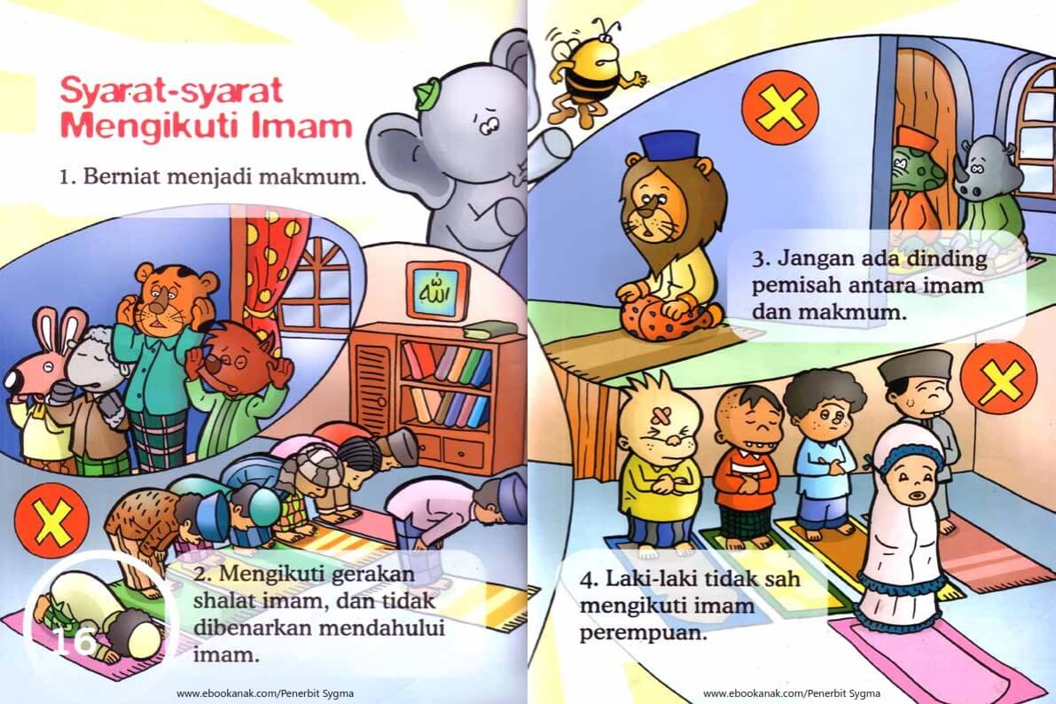 Ebook Seri Fiqih Anak, Asyiknya Aku Shalat Berjamaah, Syarat-Syarat Mengikuti Imam (10)