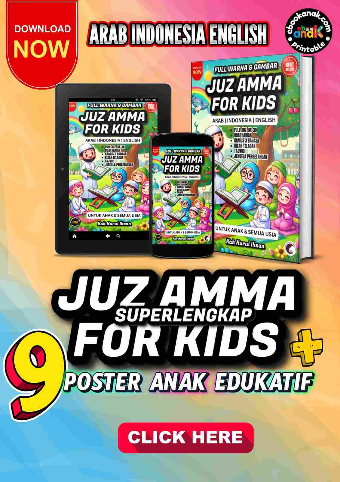 Juz Amma for Kids Superlengkap; 9 Poster Anak Edukatif_11zon