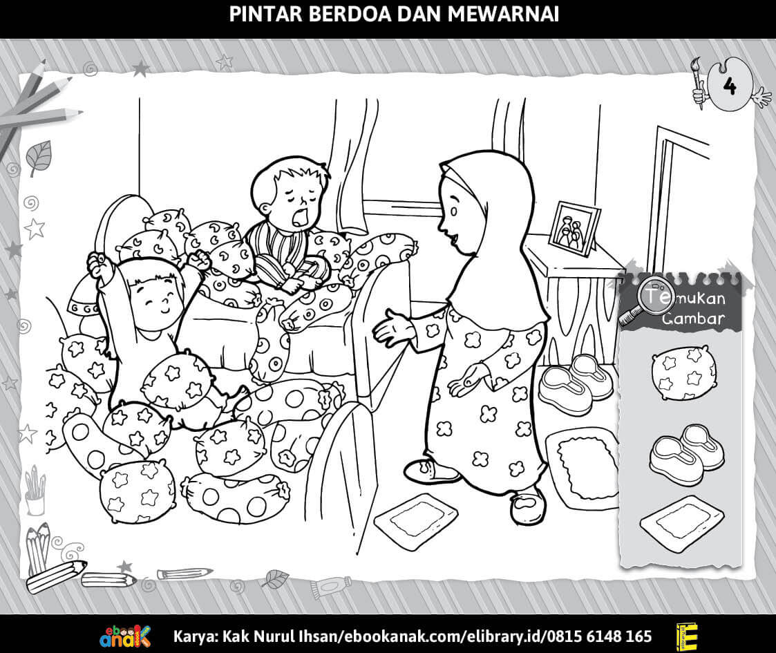 Berdoa Setelah Bangun Tidur: Download full ebook “Pintar Berdoa dan Mewarnai” untuk PAUD TK karya Kak Nurul Ihsan (ebookanak.com)