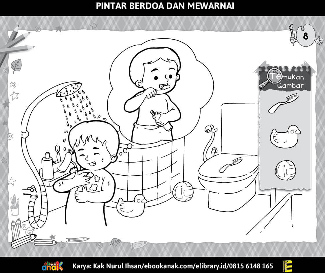 Doa Keluar Kamar Mandi: Download full ebook “Pintar Berdoa dan Mewarnai” untuk PAUD TK karya Kak Nurul Ihsan (ebookanak.com)