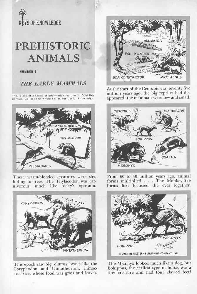 Prehistoric Animals; The Early Mammals