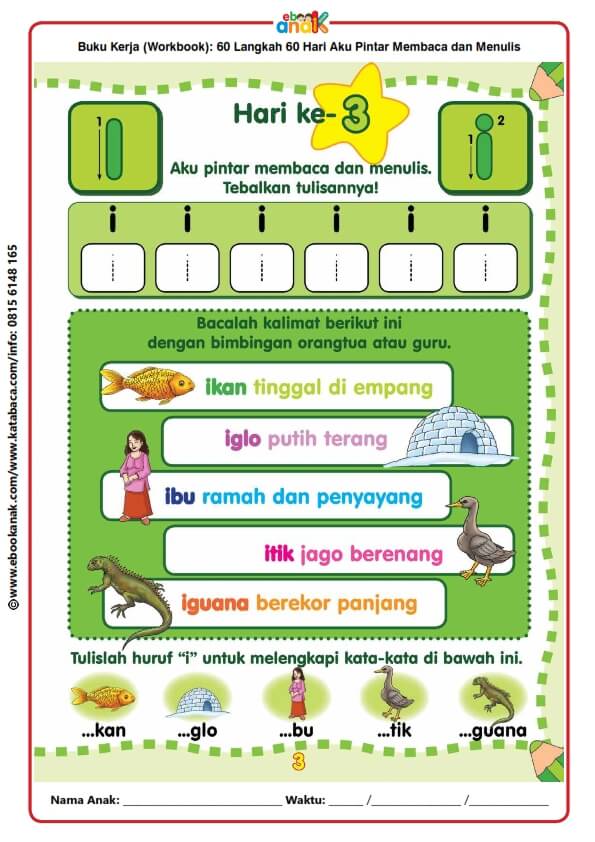 Workbook 60 Langkah 60 Hari Aku Pintar Membaca dan Menulis (4)