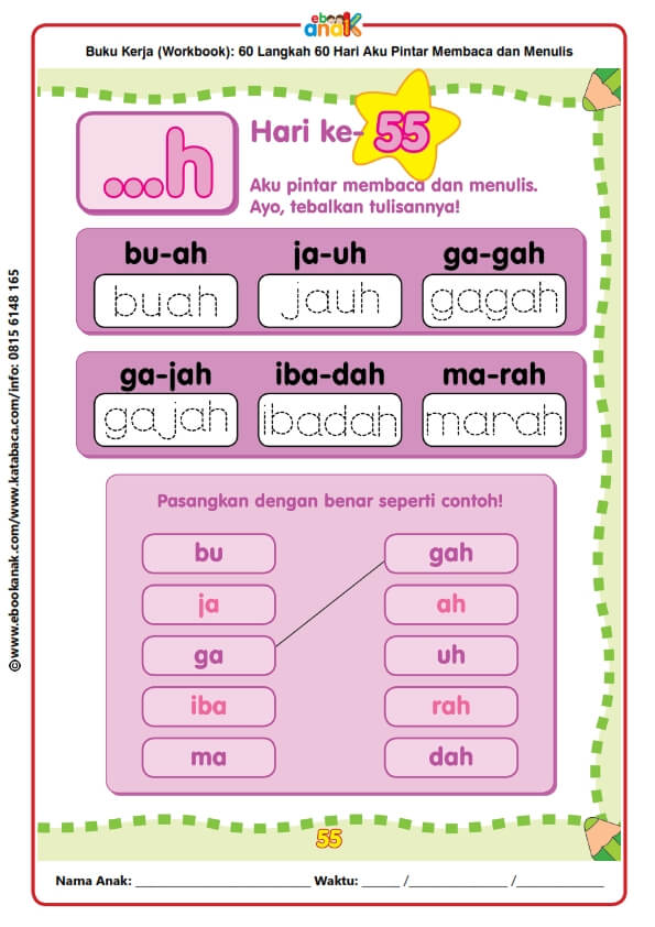 Workbook 60 Langkah 60 Hari Aku Pintar Membaca dan Menulis (56)