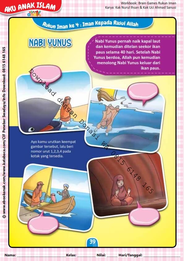 Workbook Brain Games Rukun Iman, Nabi Yunus (40)