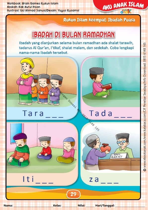 Workbook Brain Games Rukun Islam, Ibadah di Bulan Ramadhan (31)