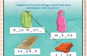 Workbook Brain Games Rukun Islam, Mengenal Perlengkapan Shalat (9)