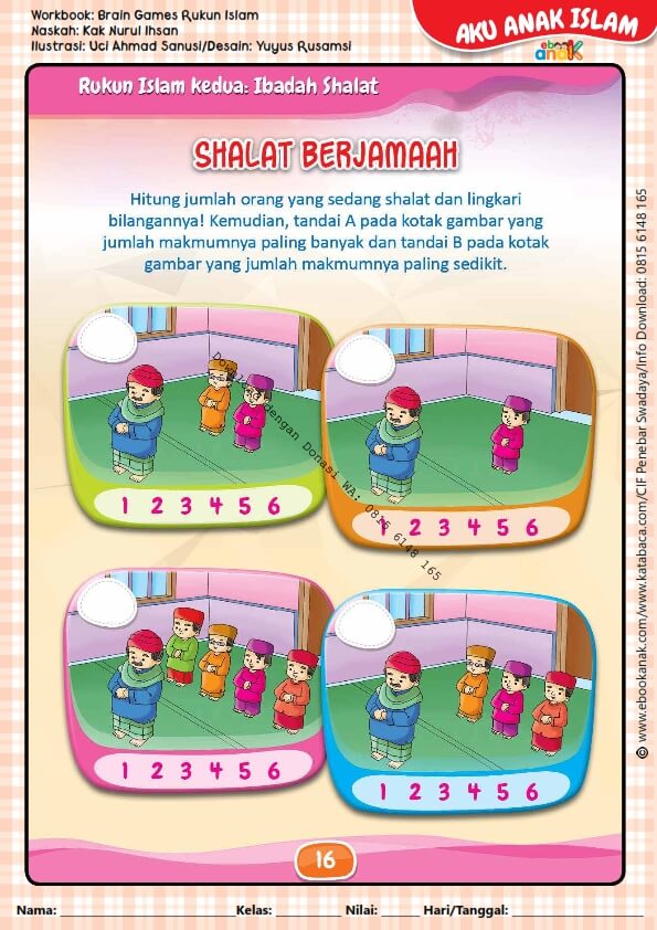 Workbook Brain Games Rukun Islam, Shalat Berjamaah (17)