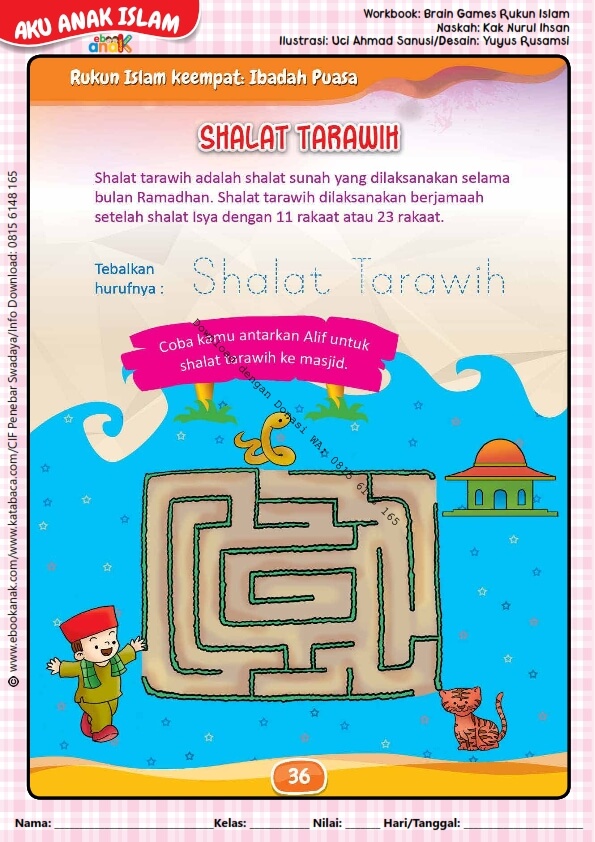 Workbook Brain Games Rukun Islam, Shalat Tarawih (38)