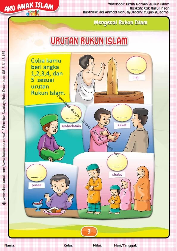 Workbook Brain Games Rukun Islam, Urutan Rukun Islam (4)