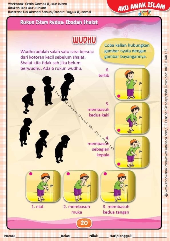 Workbook Brain Games Rukun Islam, Wudhu (21)