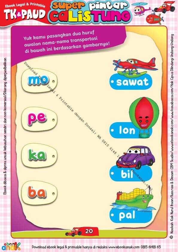 Workbook Legal dan Printable Super Pintar Calistung  