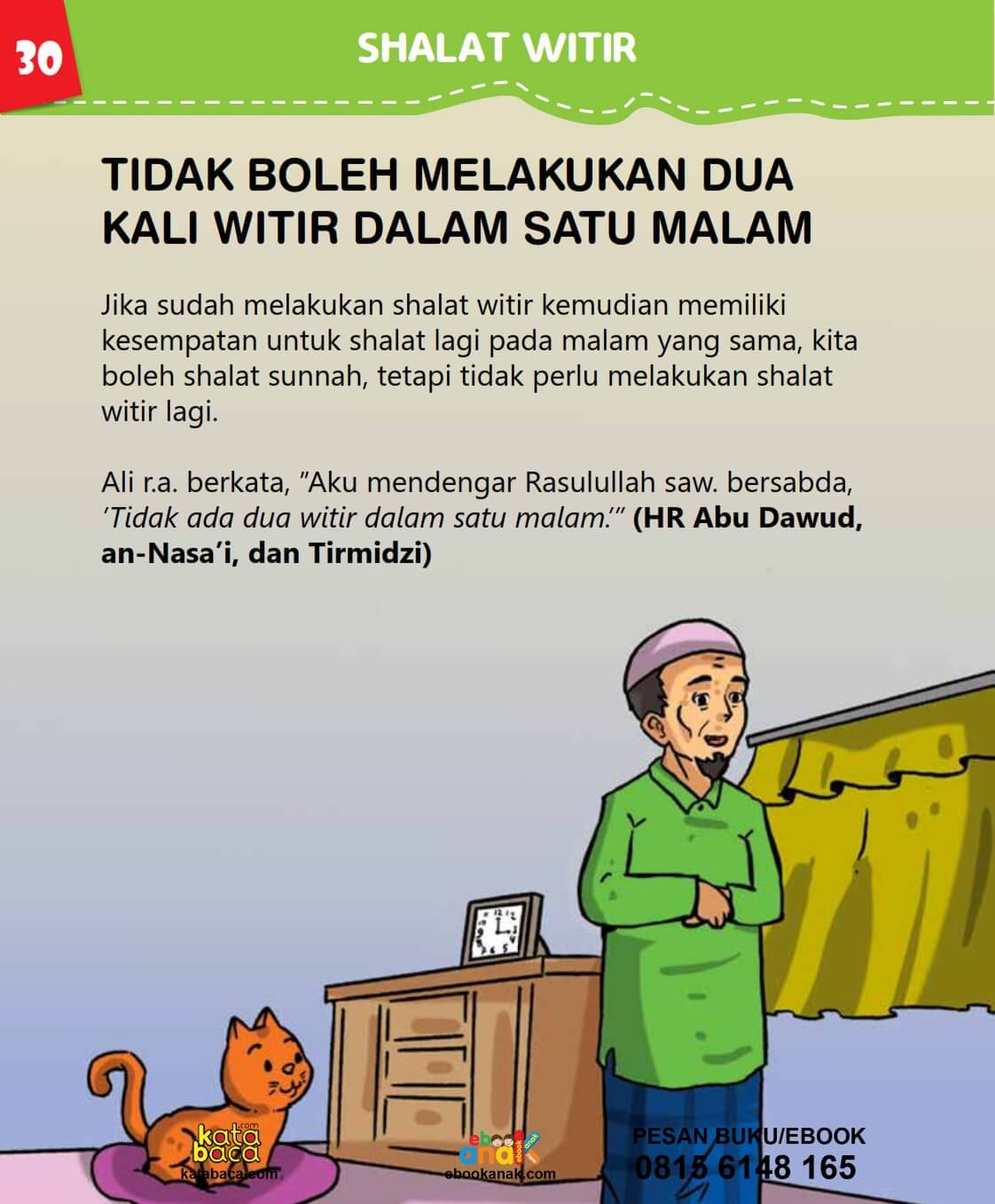 Tidak Boleh Dua Kali Shalat Witir dalam Semalam