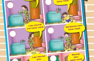 baca buku online, buku aktivitas anak jenius TK A B_017 kebiasan baik dan kebiasan buruk di kamar mandi