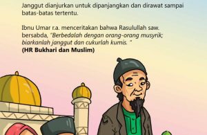 baca buku online, fiqih islam bergambar jilid 1_061 Kata Nabi Memanjangkan Janggut dan Membiarkannya Tumbuh Lebat