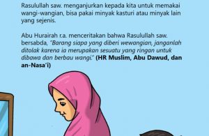 baca buku online, fiqih islam bergambar jilid 1_064 Apakah Nabi Memperbolehkan Kita Memakai Minyak Wangi