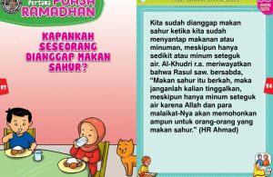 panduan pertama anak puasa ramadhan, Kapankah Seseorang Dianggap Makan Sahur (42)