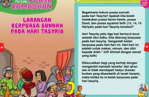 panduan pertama anak puasa ramadhan, Larangan Berpuasa Sunnah pada Hari Tasyriq 24