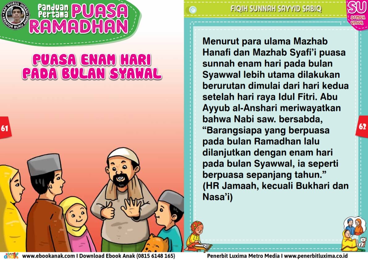 panduan pertama anak puasa ramadhan, Puasa Enam Hari Pada Bulan Syawal (31)