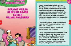 panduan pertama anak puasa ramadhan, Rukun Puasa Berniat Puasa Sebelum Fajar Setiap Malam di Bulan Ramadhan 11