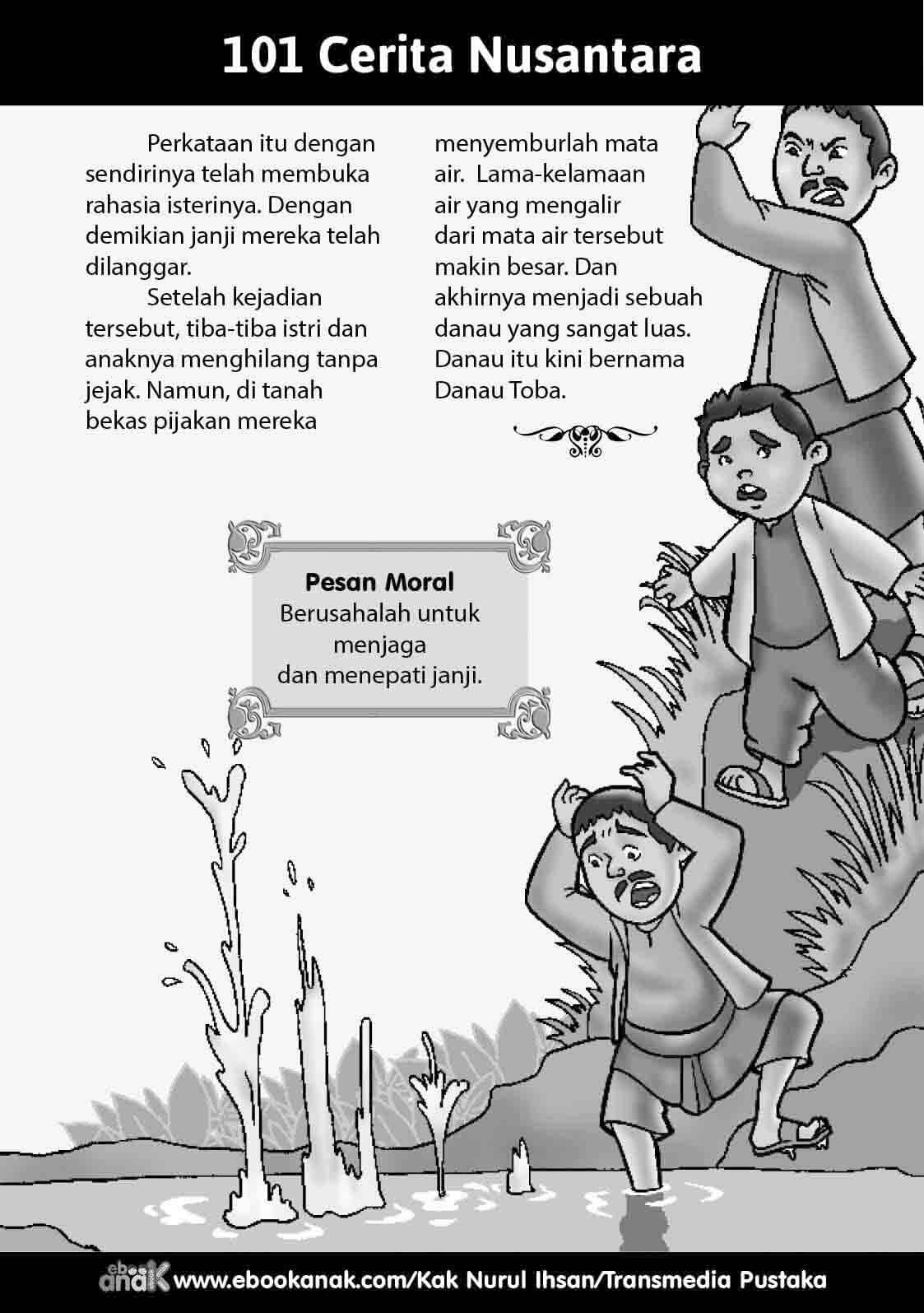 Putri Ikan, asal-usul Danau Toba, cerita rakyat dari Sumatera Utara. (ebookanak.com/Rachman)